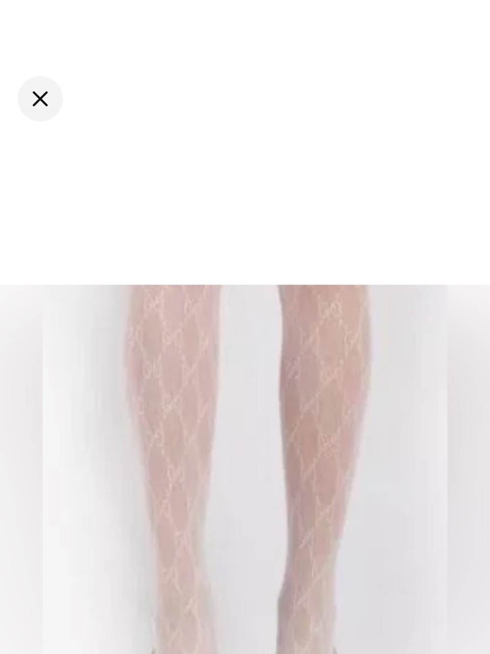 Sheer G Pattern White Women's Tights